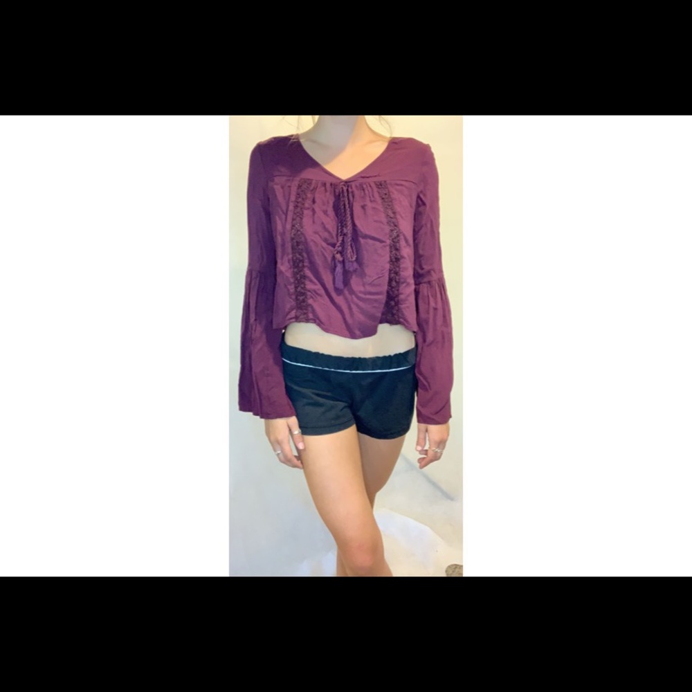 Purple cute crop top